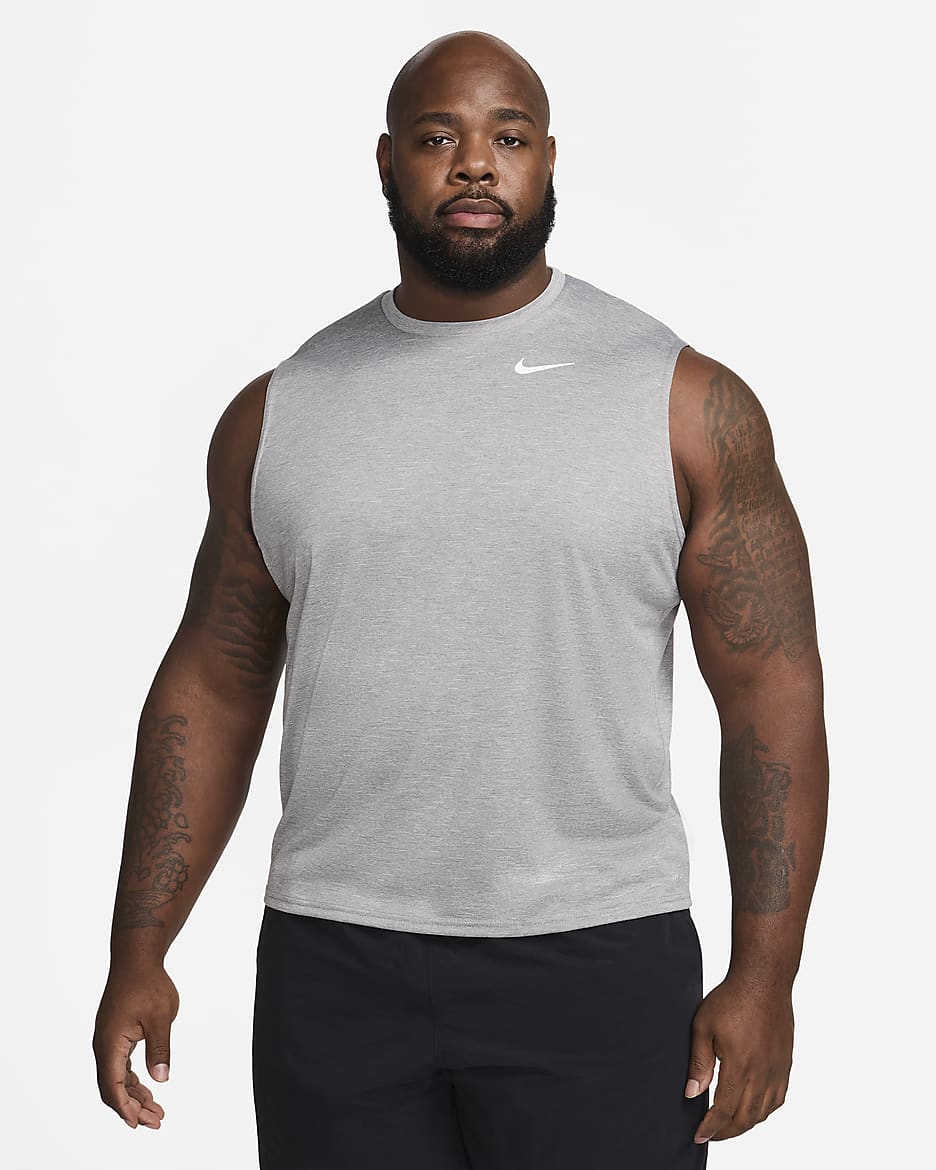 ★DNSR★ Basic sleeveless gray Nike Swim Men's Sleeveless Hydroguard (Extended Size). Nike.com